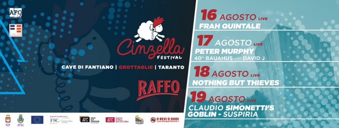 Cinzella Festival: Nothing But Thieves si aggiungono al cast, insieme a Peter Murphy (Bauhaus) e Frah Quintale (+ Tba)